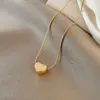 Wholesale Simple Style Heart Shape Titanium Steel Plating Pendant Necklace