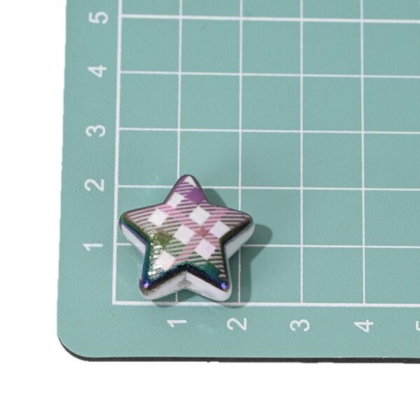 Wholesale Checkered five-pointed star scattered beads