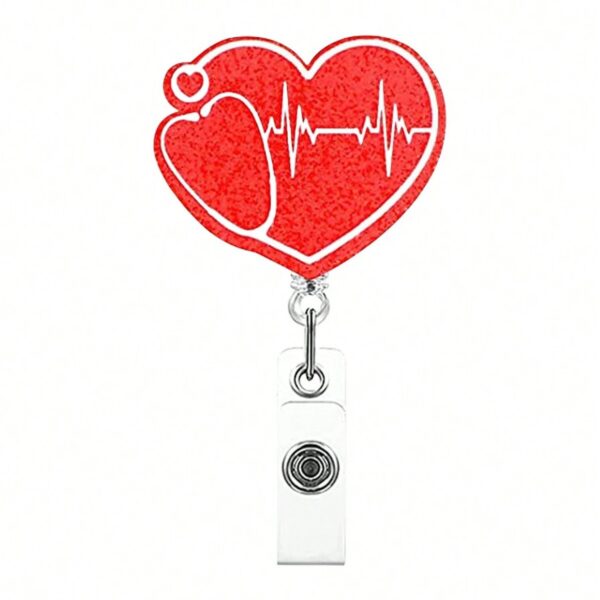 oly-ba93b6a19feffb305b7714fda87c53d7 Wholesale Acrylic Uterus Love Clothes Needle Mask Easy Pull Buckle Easy Pull Doctor Nurse Retractable Badge Reel