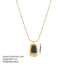 Wholesale 304 Stainless Steel Square PVD Coated Acrylic 18K Real Gold Plated Simple Style Classic Style Waterproof Non Tarnish Plating Gold Jewelry Set
