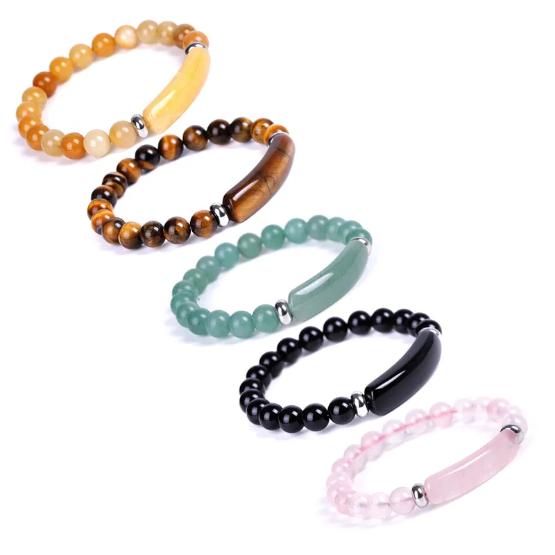 Wholesale Fashion Ball Natural Stone Agate Bracelets