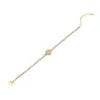 Copper 18K Gold Plated Simple Style Plating Inlay Water oplets Heart Shape Zircon Bracelets