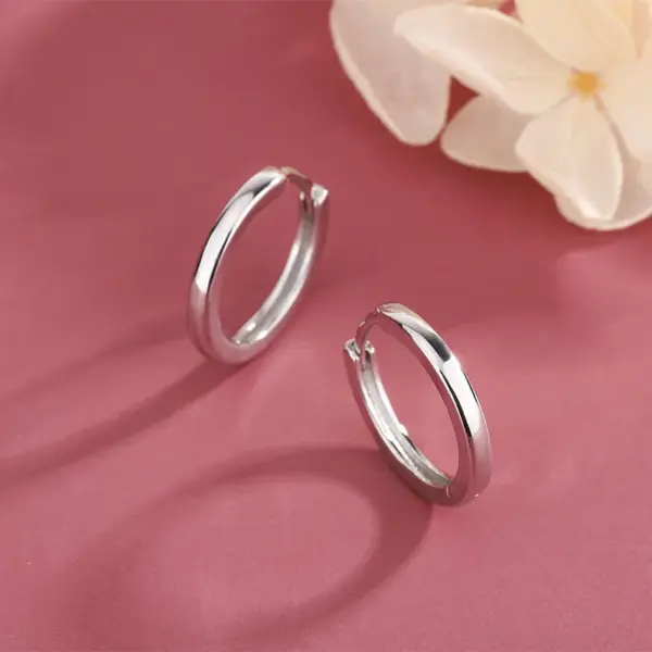 1 Pair Simple Style Shiny Round Plating Inlay Brass Zircon 18K Gold Plated White Gold Plated Hoop Earrings