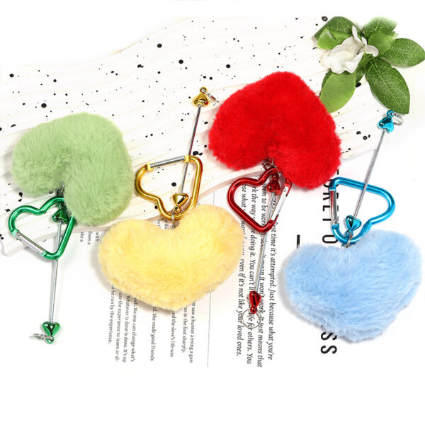 oly-baa2e01d4fbf85984fd77b4111467c75 Wholesale Heart-shaped m-m keychain with colorful plush beads