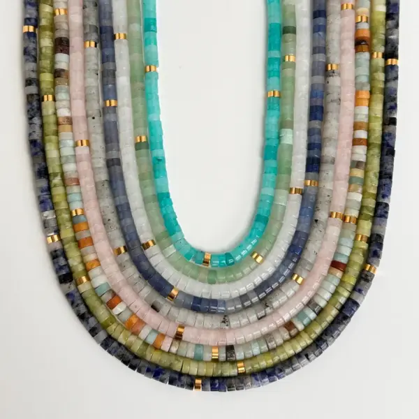 Wholesale PVD Coated 18K Gold Plated Natural Stone IG Style Waterproof Non Tarnish Necklace