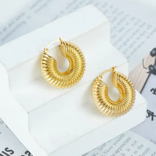 Wholesale 1 Pair Fashion U Shape Stainless Steel Plating Earrings