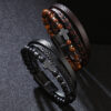 oly-bab6015d0320e284964ddbf19a3f473d Wholesale Cross Hematite Frosted Stone Braided Bracelet