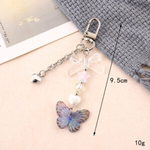 K4603 acrylic butterfly pendant gray black / Small pendant
