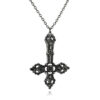 Wholesale European and American Baroque Cross Vintage Bohemian 1980 Madonna Pendant Gothic Necklace