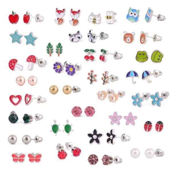 Wholesale Mixed Color Cute Animal Earrings