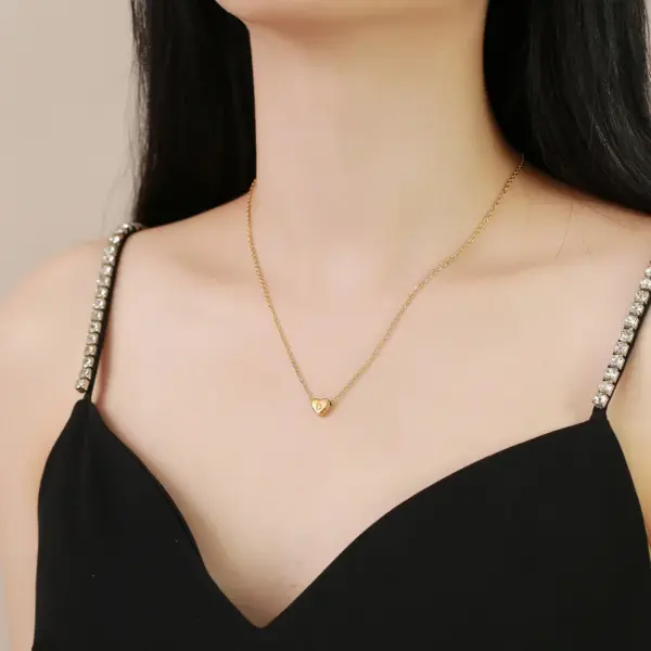 Wholesale Jewelry Fashion Letter Heart Shape 201 Stainless Steel Plating Stainless Steel Necklaces