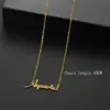 Wholesale PVD Coated 18K Gold Real Plated Letter Constellation 201 Stainless Steel Modern Style Classic Waterproof Non Tarnish Pendant Necklace