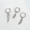 Wholesale Fashion Feather Plating 201 Stainless Steel Alloy No Inlaid Earrings