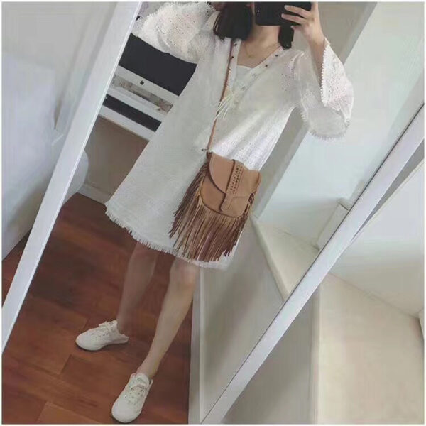 Wholesale Posimeyer Bag Cover Woven Semi-circular Soft Leather Trendy Tassel Bag Shoulder Crossbody Bag Women's Guangzhou Factory Bag
