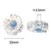 Wholesale 25mm double-sided daisy beads in transparent color-plated acrylic flower beads diy mobile phone chain beads loose beads