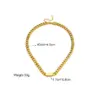 Wholesale PVD Coated 18K Gold Plated Solid Color 304 Stainless Steel Retro Punk Waterproof Non Tarnish 304 Stainless Steel Necklace