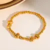 Wholesale 304 Stainless Steel Vacuum Plating (In Furnace) Plated 18K Real Gold Imitation Pearl Heart Shape No Inlay Material Luxury Classic Bracelet