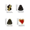 Wholesale Fashionable Irregular Heart Triangle Colorful Drip Oil Non-fading 304 Stainless Steel Earrings Elegant Women's Jewelry Accessories