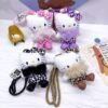 Wholesale Cute Plush Doll hellokitty Pendant Cartoon Doll Leopard KT Pendant Internet Celebrant Couple Gift