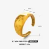 Ion Plating (IP) 18K Gold Plated Eight Awn Star 304 Stainless Steel Simple Style IG Style Waterproof Non Tarnish Open Rings