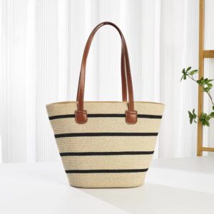 Beige black wide stripes / 42*28*13cm