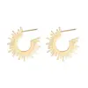 Wholesale Fashion Plating 304 Stainless Steel No Inlaid 18K Gold Plated Earrings