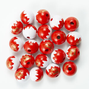 oly-bb18231a0c40e14d4b21d94ba6984fcd Wholesale 10pcs/pack Christmas Wooden Beads Colorfulful Wooden Beads