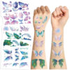 Wholesale Cross-border New Cartoon Ins Butterfly Series Tattoo Sticker Waterproof Party Gift Funny Fun Face Sticker