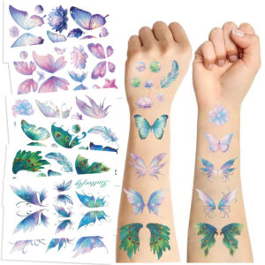 Wholesale Cross-border New Cartoon Ins Butterfly Series Tattoo Sticker Waterproof Party Gift Funny Fun Face Sticker