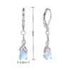 Wholesale Fashion Moonstone water drop earrings long tassel Super fairy pear-shaped diamond labradorite personality ear buckle ear jewelry