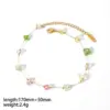 Wholesale PVD Coated Real Gold Plated 18K Gold Round 304 Stainless Steel Simple Style Classic Style Waterproof Non Tarnish Bracelets Anklet Necklace