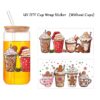 Wholesale Christmas 16oz cup sticker glass sticker crystal sticker