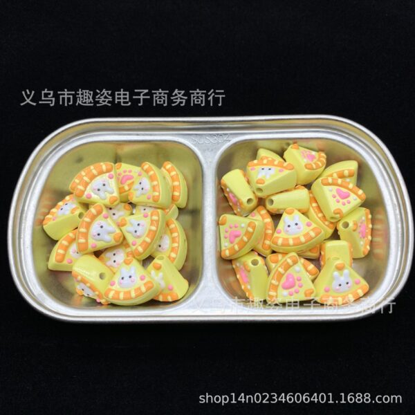 Wholesale 10pcs Rabbit and Bear Cake Heavy Oil Hand-Painted Beads
