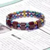 Wholesale Simple Style Colorful Obsidian Beaded Unisex Bracelets 1 Piece
