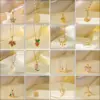 Wholesale Titanium Steel Copper Plating Heart Shape Flower Bow Knot Pendant Necklace