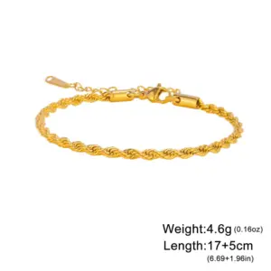 Gold 3MM Twist Chain
