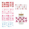Wholesale UV transfer sticker for pink bow crystal glass cup 16oz