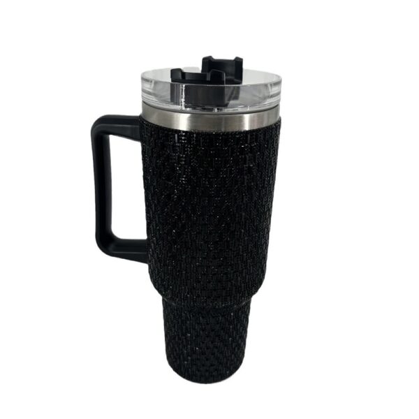 Wholesale New Solid Color Sticker 40oz Thermos Cup Portable Portable Vacuum Ice Cup Large Capacity Car Cup with Straw