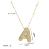 Copper Gold Plated IG Style Korean Style Plating Inlay Letter Zircon Pendant Necklace