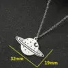 Wholesale Jewelry Retro Universe 201 Stainless Steel 18K Gold Plated Plating Stainless Steel Necklaces