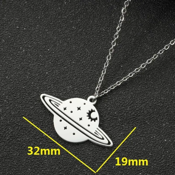 Wholesale Jewelry Retro Universe 201 Stainless Steel 18K Gold Plated Plating Stainless Steel Necklaces