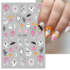 Wholesale Halloween cartoon ghost pumpkin lantern spider web nail stickers nail stickers