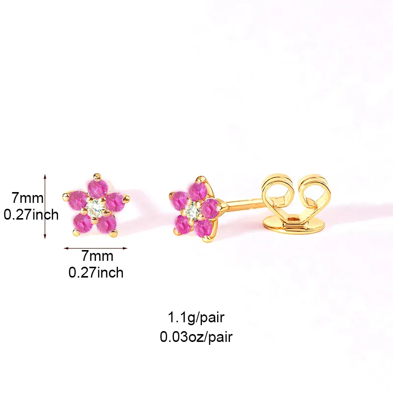 Wholesale 1 Pair Ins Style Round Butterfly Inlay Copper Zircon 24k Gold Plated Earrings