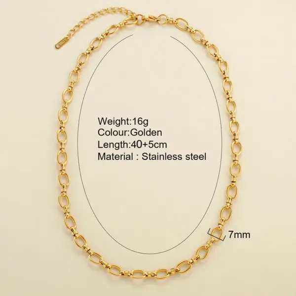 304 Stainless Steel Chain PVD Coated Stone-Free Real Gold Plated Simple Style Commute Waterproof Non Tarnish Paperclip Chain Micro Super Whisper Thin Chain Ball Chain Lobster Trigger Clasp Closure Necklace Choker