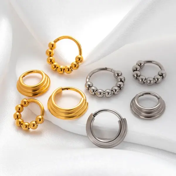 1 Piece Nose Rings & Studs Simple Style Classic Style Circle 316L Stainless Steel Waterproof Non Tarnish Surgical Steel