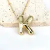 Wholesale Simple Style Classic Style Letter Copper 18k Gold Plated Pendant Necklace In Bulk