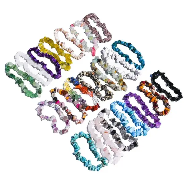 Wholesale Simple Style Solid Color Natural Stone lishing Bracelets