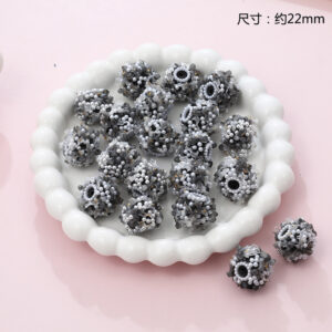 Black bow tie pearl flower ball