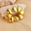 Wholesale PVD Coated Real Gold Plated Flower 304 Stainless Steel Elegant Luxurious Simple Style Waterproof Non Tarnish Ear Studs