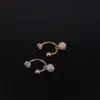 316L Stainless Steel Copper Zircon Ear Cartilage Rings & Studs Geometric Waterproof Non Tarnish Surgical Steel